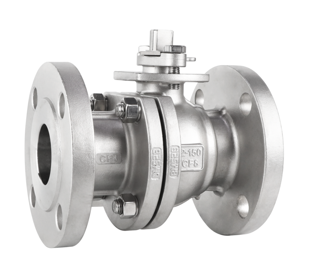 Bautu API 6D / API 608 low platform soft seat ball valve CF8M flanged NPS 8 inch with ISO 5211 stem top, Class 150 / 300, PTFE seat zero leakage