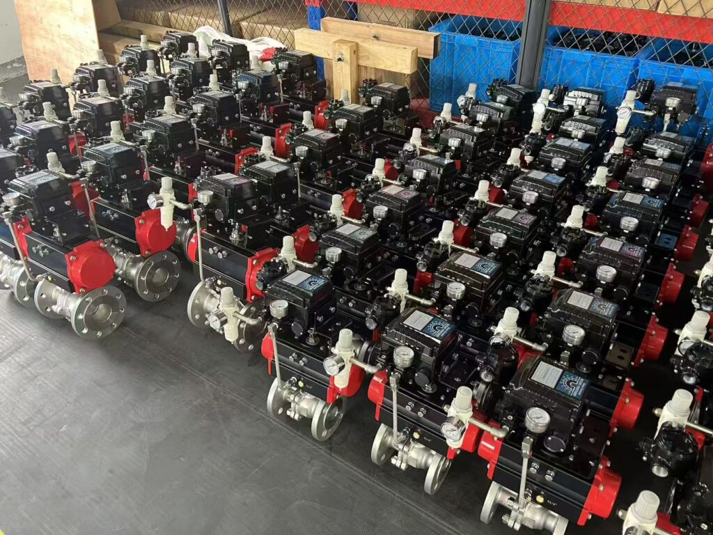 Pneumatic actuated ball valves at the BAUTU plant in Wenzhou
