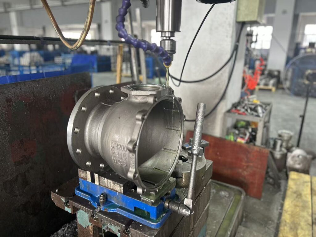 Machining a stainless steel ball valve body
