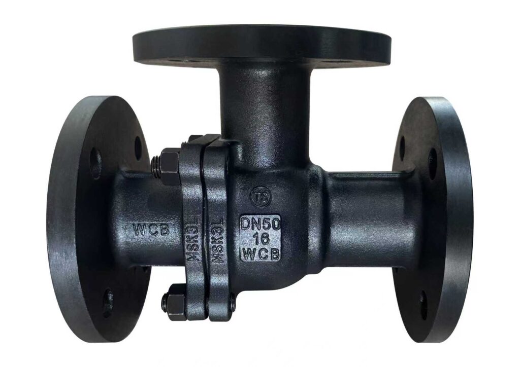 3-way flanged ball valve, WCB carbon steel