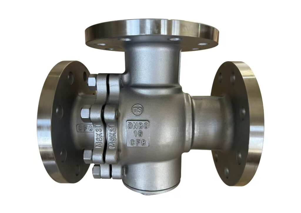 3-way flanged ball valve DN80 CF8