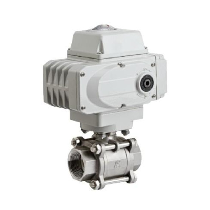 Electric 3-Piece Threaded Ball Valve